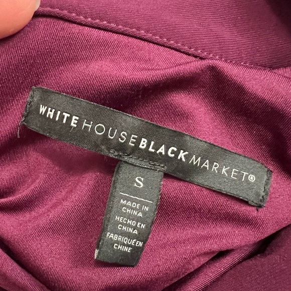 WHBM MOCK-NECK KNIT SOFT SHIFT BELL SLEEVE RICH PLUM SIZE S - Picture 6 of 14